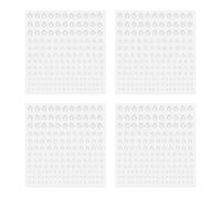 PATIKIL 660 Pcs Acrylic Gem Sticker, 4 Size 3/4/5/6mm Self Adhesive Rhinestones Face Gem Stones Bling Jewelry for Nail Art Craft Clothes DIY Makeup Decoration Party, Pearl White