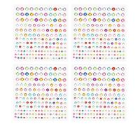 PATIKIL 660 Pcs Acrylic Gem Sticker, 4 Size 3/4/5/6mm Self Adhesive Rhinestones Face Gem Stones Bling Jewelry for Nail Art Craft Clothes DIY Makeup Decoration Party, Mixed Color