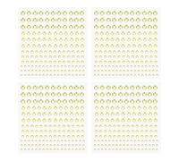 PATIKIL 660 Pcs Acrylic Gem Sticker, 4 Size 3/4/5/6mm Self Adhesive Rhinestones Face Gem Stones Bling Jewelry for Nail Art Craft Clothes DIY Makeup Decoration Party, Light Yellow