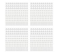 PATIKIL 660 Pcs Acrylic Gem Sticker, 4 Size 3/4/5/6mm Self Adhesive Rhinestones Face Gem Stones Bling Jewelry for Nail Art Craft Clothes DIY Makeup Decoration Party, White