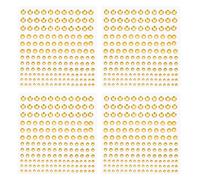 PATIKIL 660 Pcs Acrylic Gem Sticker, 4 Size 3/4/5/6mm Self Adhesive Rhinestones Face Gem Stones Bling Jewelry for Nail Art Craft Clothes DIY Makeup Decoration Party, Gold Yellow