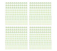 PATIKIL 660 Pcs Acrylic Gem Sticker, 4 Size 3/4/5/6mm Self Adhesive Rhinestones Face Gem Stones Bling Jewelry for Nail Art Craft Clothes DIY Makeup Decoration Party, Grass Green