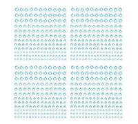 PATIKIL 660 Pcs Acrylic Gem Sticker, 4 Size 3/4/5/6mm Self Adhesive Rhinestones Face Gem Stones Bling Jewelry for Nail Art Craft Clothes DIY Makeup Decoration Party, Sky Blue
