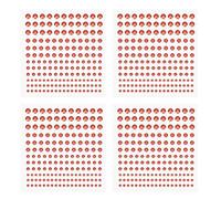 PATIKIL 660 Pcs Acrylic Gem Sticker, 4 Size 3/4/5/6mm Self Adhesive Rhinestones Face Gem Stones Bling Jewelry for Nail Art Craft Clothes DIY Makeup Decoration Party, Red