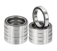 PATIKIL 6703-2RS Deep Groove Ball Bearing 17mm x 23mm x 4mm, 10 Pack Double Rubber Sealed Miniature Bearings for Electric Motor Industrial Machine, Black&Silver