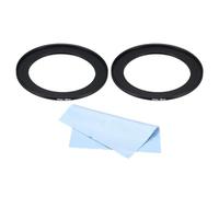 PATIKIL 67mm-86mm Metal Step Up Ring with Cleaning Cloth, 2 Pack Camera Lens Filter Adapter Ring Aluminum Filter Adapter Ring for Camera Lenses Hood, Black