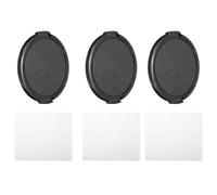 PATIKIL 67mm Lens Cap, 3 Pack Sides Pinch Snap Camera Lens Cover for Front Lens with Cloth, Suitable for 67mm Thread Universal DSLR Lenses for Nikon, for Fujifilm, for Pentax, for Leica