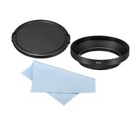 PATIKIL 67mm Lens Hood, Wide Angle Matte Surface Anti-reflective Inside Hood with Cap and Cleaning Cloth for Camera Lens, Black for Nikon, for Fujifilm, for Pentax, for Leica