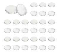 PATIKIL 67mm Metal Round Screw Lids, 36 Pcs Aluminum Mason Jar Lids Screw Top Caps for Lab Home Storage Jars Gallon Jugs Glass Snack Containers Liquid Storage, Silver Tone