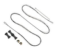 PATIKIL 68 Inch Bow String Replacement, Archery Bowstrings Accessories 12 Strands Bowstring with Finger Guard & 2 Brass Nock Points for Traditional Recurve Longbow, Black
