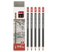 PATIKIL 6B Drawing Pencils, 12PCS Sketch Pencils for Drawing, Art, Painting, Writing, Pre-Sharpened, Wood, Graphite, Black