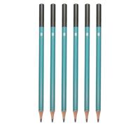 PATIKIL 6B Drawing Pencils for Sketching, 6PCS Sketch Pencils for Drawing Art Pencils Graphite Wood Pre-sharpened for Drawing Sketching Artist, Hexagonal, Black Refill, Green/Black Pole