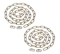 PATIKIL 6ft Lighting Hanging Chain, 2pcs Metal Looping Chain with Quick Link Screw Lock Connectors for Plant Pot Chandelier Pendant Light Fixture, Gold Bronze