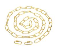 PATIKIL 6ft Lighting Hanging Chain, Metal Looping Chain with Quick Link Screw Lock Connectors for Hanging Plant Pendant Chandelier Light Fixture, Gold Tone