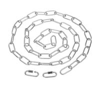 PATIKIL 6ft Lighting Hanging Chain, Metal Looping Chain with Quick Link Screw Lock Connectors for Hanging Plant Pendant Chandelier Light Fixture, Silver Tone