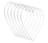 PATIKIL 6inch Dream Catcher Rings, 6 Pcs Metal Heart Shape Macrame Wreath Floral Ring Hoop for Home DIY Craft Wedding Wall Hanging Decorations, Silver