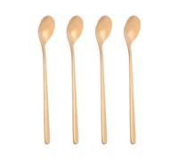 PATIKIL 6inch Teaspoons, 4pcs Long Spoon Coffee Spoon 304 Stainless Steel Long Handle Iced Tea Spoon Tea Spoons for Stirring Cocktail Coffee Bar Set Hot Tea Party, Rose Gold