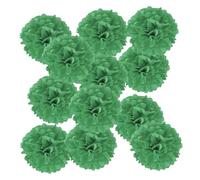 PATIKIL 6inch Tissue Paper Pom Poms, 12PCS Pom Poms Paper Flowers Ball Tissue Paper Flowers for Wedding Bridal Shower Birthday Bachelorette Party Backdrop Decoration, Dark Green