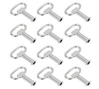 PATIKIL 6mm/0.24" Hole Socket Spanner Key, 12 Pack Zinc Alloy Electrical Cabinet Gas Water Meter Switch Safety Key for Cupboard Panel Lock