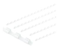 PATIKIL 6mm (1/4") Plastic Binding Combs, 100 Pcs 21 Rings Comb Binding Spines 20 Sheet Capacity Letter Size for Binding Paper Sheets, White