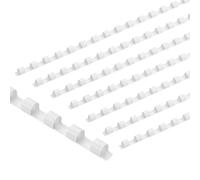 PATIKIL 6mm (1/4") Plastic Binding Combs, 200 Pcs 21 Rings Comb Binding Spines 20 Sheet Capacity Letter Size for Binding Paper Sheets Notebook Calendar Picture Album, White