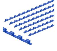 PATIKIL 6mm (1/4") Plastic Binding Combs, 200 Pcs 21 Rings Comb Binding Spines 20 Sheet Capacity Letter Size for Binding Paper Sheets Notebook Calendar Picture Album, Blue
