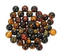 PATIKIL 6mm Aventurine Beads, 45 Pcs Round Natural Gemstone Beads Smooth Stone Beads Jade Tiger's Eye Loose Beads for Bracelet Necklace Jewelry Making DIY, Three Color Mixed