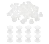 PATIKIL 6mm Chicago Screws, 20 Sets Plastic Chicago Screws Slotted Head Binding Post 5.5mm OD Screw Bolts Leather Rivets Fasteners Connectors White for Leather Belt Scrapbook Photo Albums
