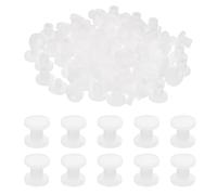 PATIKIL 6mm Chicago Screws, 40 Sets Plastic Chicago Screws Slotted Head Binding Post 5.5mm OD Screw Bolts Leather Rivets Fasteners Connectors White for Leather Belt Scrapbook Photo Albums