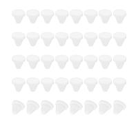 PATIKIL 6mm Diameter Silicone Hole Plug, 40 Pcs Round Snap in Type Locking Furniture Button Protective Cover Cap Head Fit for 6-7mm Hole for Seal Bulkhead Cylinder Hole, White