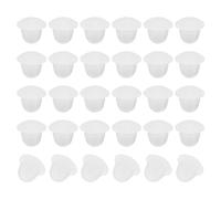 PATIKIL 6mm Diameter Silicone Round Snap, 30 Pcs in Type Locking Furniture Hole Plug Button Arc Shape Protective Cover Fit for 6-6.5mm Hole for Seal Bulkhead Cylinder Hole, Translucent