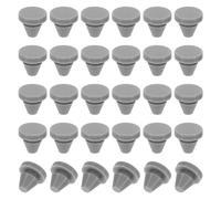 PATIKIL 6mm Diameter Silicone Round Snap, 30 Pcs in Type Locking Furniture Hole Plug Button Protective Cover Cap Head Fit for 2.5-6mm Hole for Seal Bulkhead Cylinder Hole, Grey