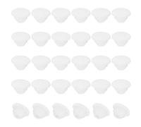 PATIKIL 6mm Diameter Silicone Round Snap, 40 Pcs in Type Locking Furniture Hole Plug Button Thin Edge Protective Cover Fit for 7mm Hole for Seal Bulkhead Cylinder, White