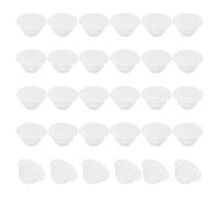 PATIKIL 6mm Diameter Silicone Round Snap, 40 Pcs in Type Locking Furniture Hole Plug Button Thin Edge Protective Cover Fit for 7mm Hole for Seal Bulkhead Cylinder, Translucent