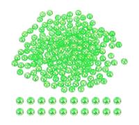 PATIKIL 6mm Fishing Beads, 200 Pcs Acrylic Holographic Beads Round Fishing Bait Eggs Rig Bead Tackle Lures Accessory for Fishing Rigs Baits Lures, Light Green