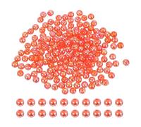 PATIKIL 6mm Fishing Beads, 200 Pcs Acrylic Holographic Beads Round Fishing Bait Eggs Rig Bead Tackle Lures Accessory for Fishing Rigs Baits Lures, Red