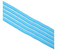 PATIKIL 6mm Polymer Clay Beads Spacer, 1750Pcs 5 Strands Round Flat Handmade Bead Spacer for Craft Home Decor Chain Bracelets Jewelry Making, Sky Blue