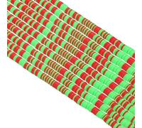 PATIKIL 6mm Polymer Clay Beads Spacer, 3500Pcs 10 Strands Round Flat Handmade Bead Spacer for Craft Home Decor Chain Bracelets Jewelry Making, Red/Green