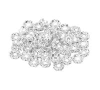 PATIKIL 6mm Spacer Beads, 150pcs Bead Spacers Rondelle Spacer Beads Rhinestone Small Round Bulk Glass Beads Wave for Jewelry Making Bracelets Necklaces DIY, Silver