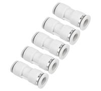 PATIKIL 6mm to 3mm Reducing Push to Connect Air Line Fitting, 5 Pack Straight Union Reducer Pneumatic Quick Connect Fittings, White