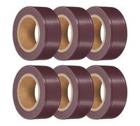 PATIKIL 6Pack Flourescent Brown Flagging Tape, 1" x 100 ft Non-Adhesive PVC Neon Ribbon Marking Roll Survey Tape for Tree Marking, Trail Marking