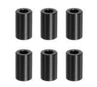 PATIKIL 6PCS Aluminum Spacers, 1/4" x 1/2" Metal Spacers Aluminum 7/8" l Spacer Screw Standoff Round Unthreaded Standoff Bushing for 1/4inch Screw Bolts, Black Black