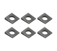 PATIKIL 6pcs Beveled Square Washers, M12x28mm Square Beveled Washers Bearing Strut Plate Flat Pad Spacer Carbon Steel for 12mm Bolts Wedge Shim Leveling Fastener Nut Bolt Gasket, Black
