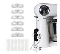PATIKIL 6Pcs Cord Organizer for Appliances, Kitchen Silicone Appliance Cord Organizer Stick on Wire Wrapper for Kitchen Appliances Pressure Cooker, White