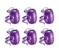PATIKIL 6pcs Curling Ribbon Crimped Balloon String 5mm Laser Metallic Shiny 10m for Christmas Wedding Gift Crafts Florists Decoration Purple