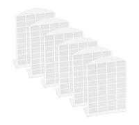 PATIKIL 6pcs Earring Display Stand, Acrylic Earring Holder Earring Stands 72 Holes Storage Organizer L Rack Large for Earrings Retail Store Show, White Tone