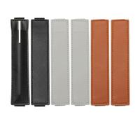 PATIKIL 6Pcs Elastic Notebook Pen Holder, Adjustable Hold 1 Pen Holder PU Leather Pencil Sleeve Pouch for Journal Clipboard Planner Books, Black/Gray/Brown