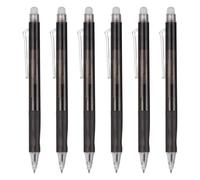 PATIKIL 6Pcs Erasable Gel Pens, 0.5mm Fine Point Retractable Heat Erasable Marking Pen Comfortable Grip Make Mistakes Disappear for Drawing Writing Planner Office Home, Black Ink