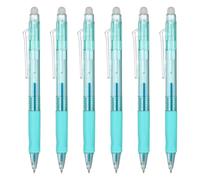 PATIKIL 6Pcs Erasable Gel Pens, 0.5mm Fine Point Retractable Heat Erasable Marking Pen Comfortable Grip Make Mistakes Disappear for Drawing Writing Planner Office Home, Light Green Ink