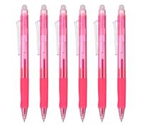 PATIKIL 6Pcs Erasable Gel Pens, 0.5mm Fine Point Retractable Heat Erasable Marking Pen Comfortable Grip Make Mistakes Disappear for Drawing Writing Planner Office Home, Light Red Ink